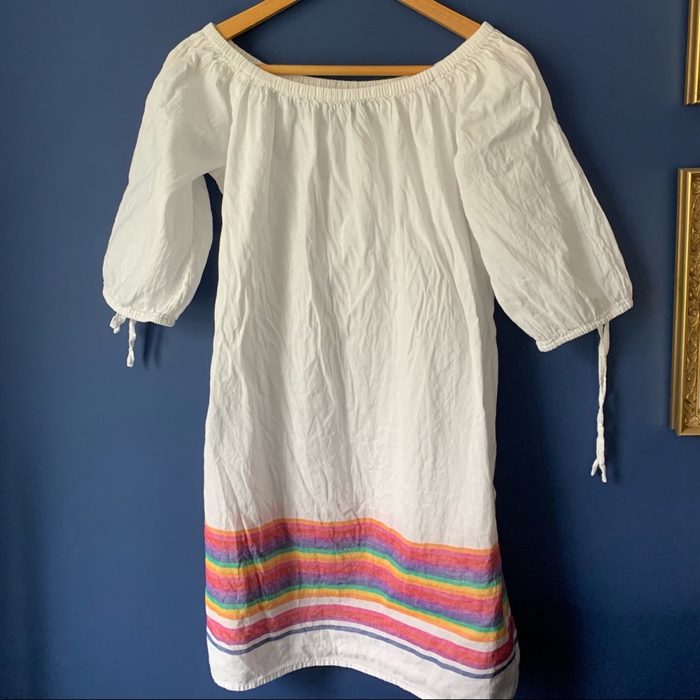 J. Crew linen-cotton off-shoulder dress/cover up